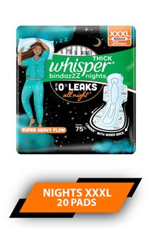Whisper B Nights Xxxl 20pads